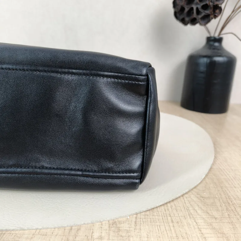 PRADA Crossbody Bag Black with Gold-Tone Hardware Crossbody Bag Black Lambskin One Size26 × 11 × 17 cm — detail view 8 of 12