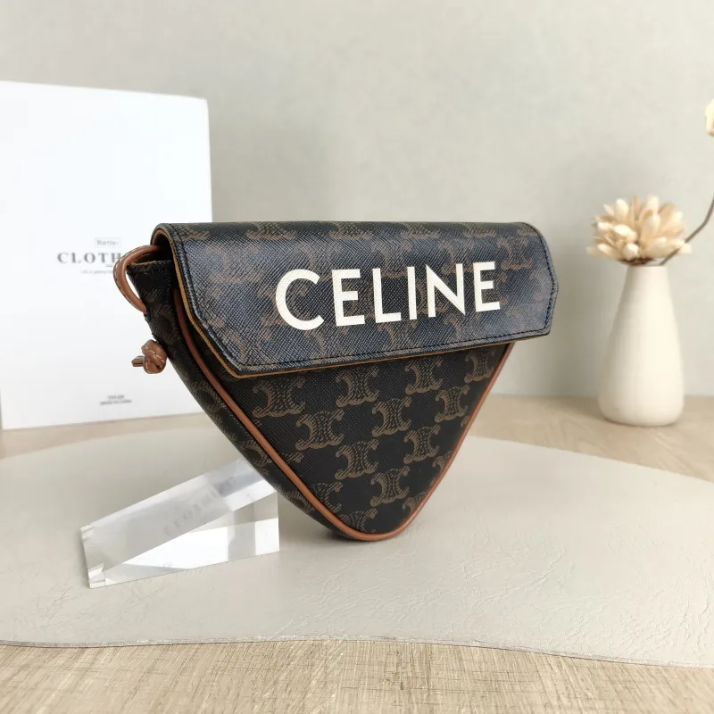 CELINE Crossbody Bag Triangle Monogram PVC One Size21 × 4 × 15 cm — cover view 2 of 4