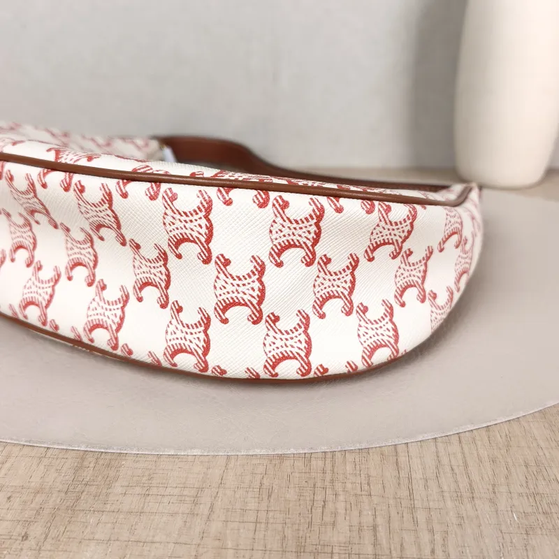 CELINE Shoulder Bag AVA White Red PVC Medium 23 × 6 × 13.5 cm — detail view 3 of 9