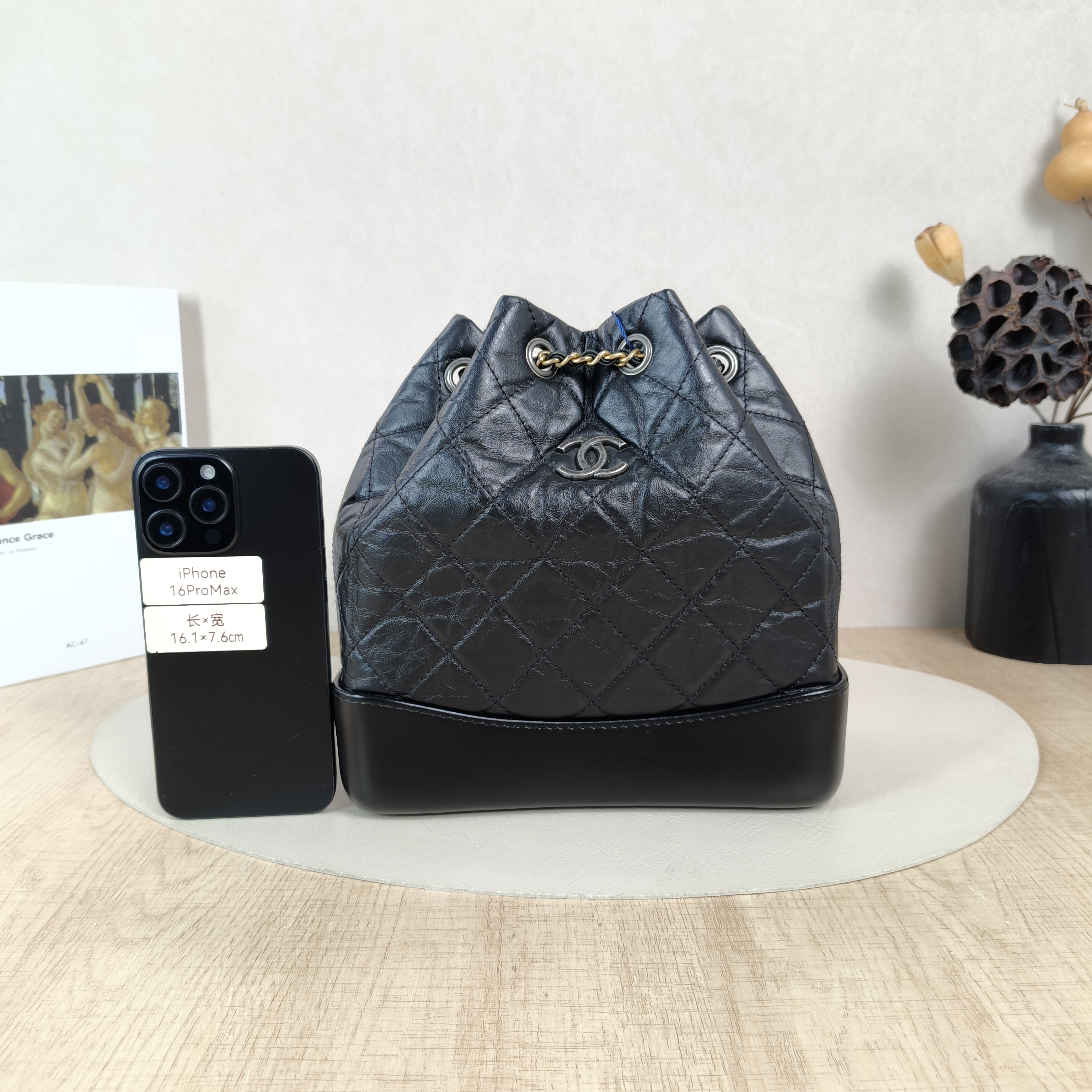 Chanel Backpack Gabrielle Backpack Black CC alfskin Small22.5 × 10.5 × 23 cm — cover view 4 of 5