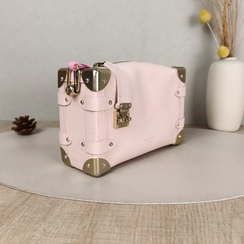 Louis Vuitton Crossbody Bag Side Trunk Box Pink Calfskin Small 18 × 8 × 12.5 cm — cover view 5 of 5