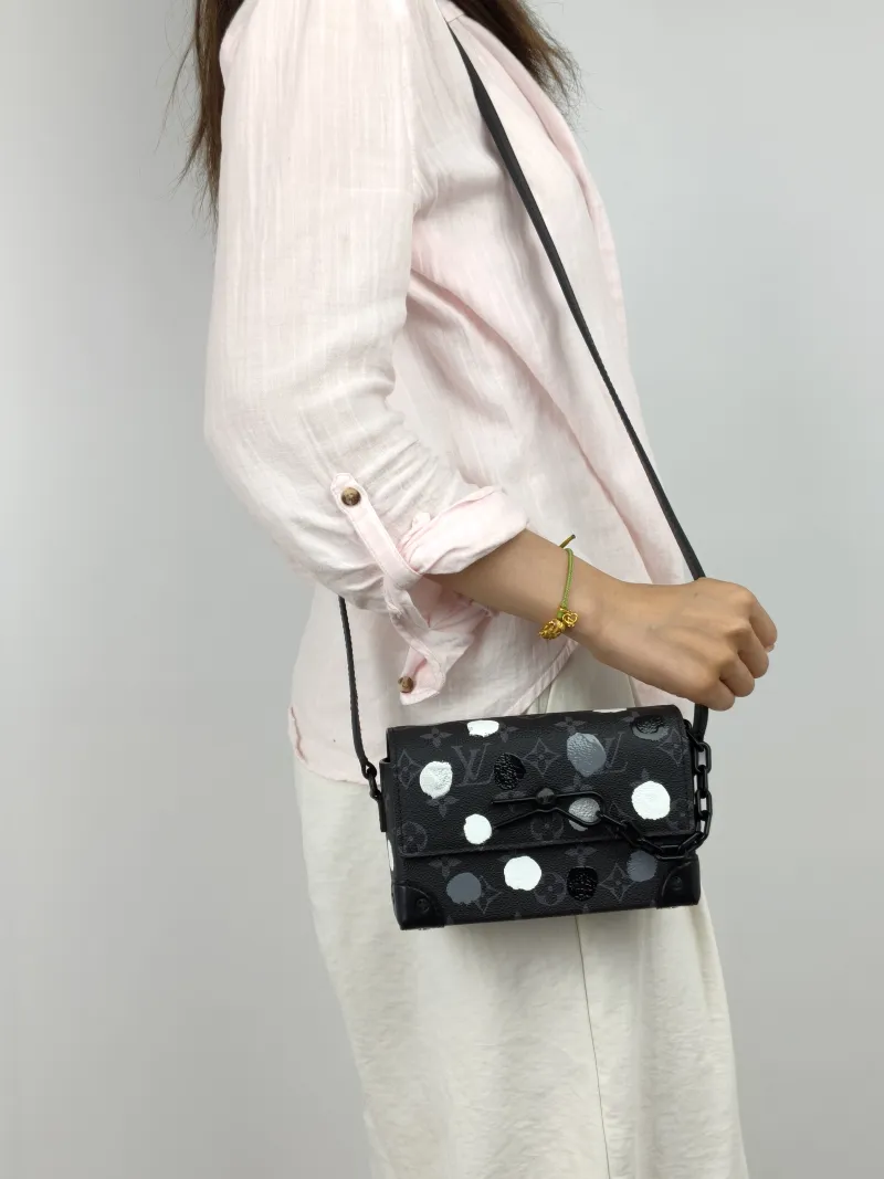Louis Vuitton Crossbody Bag Steamer Box Monogram · PVC Mini 18 × 6.5 × 11 cm — on-model view 2 of 2
