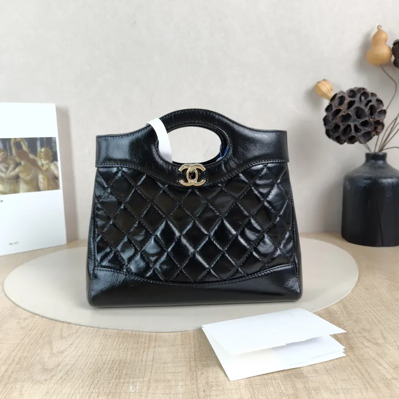 Chanel Crossbody Bag 31Bag Black Waxed Leather Mini 23 × 5.5 × 22 cm — cover view 3 of 6