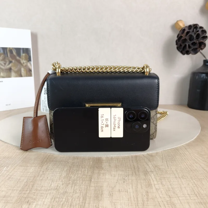 GUCCI Crossbody Bag Padlock Monogram PVC Small 20.5 × 7.5 × 13 cm — cover view 4 of 6