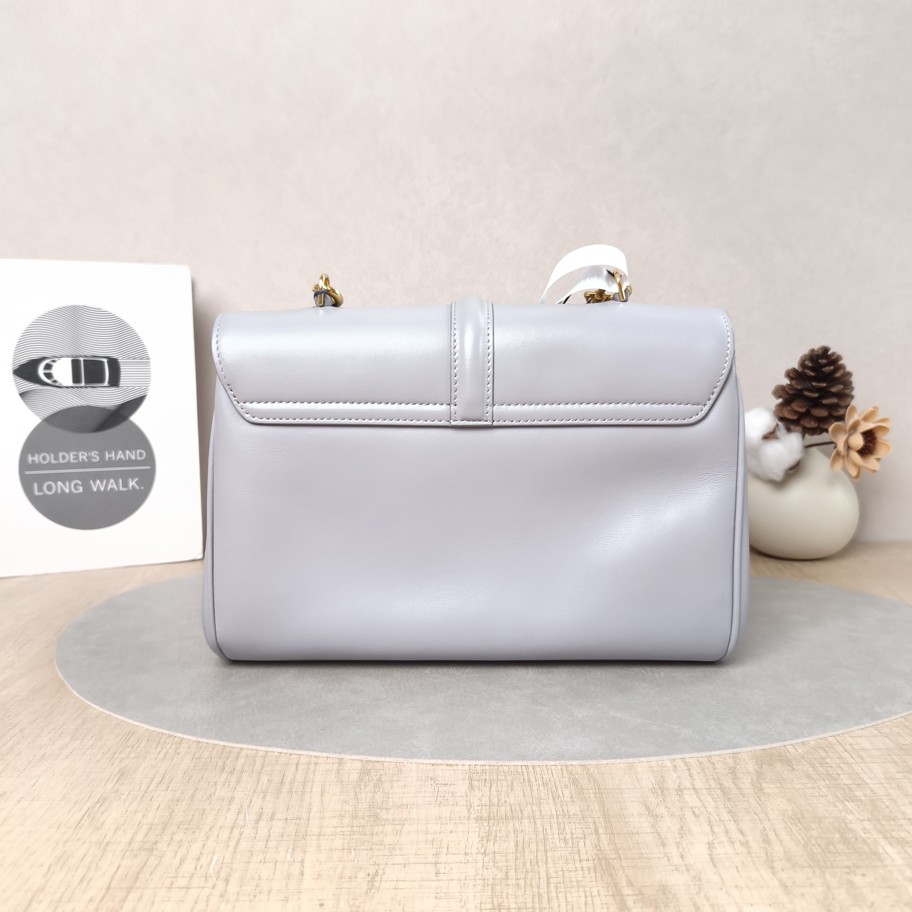 CELINE Crossbody Bag Soft 16Shoulder Bag Grey Calfskin Small23 × 9 × 15 cm — cover view 2 of 5