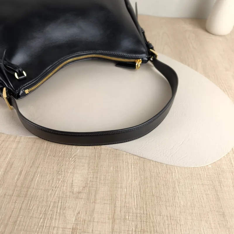 PRADA Shoulder Bag Aimée Black Calfskin 30 × 10 × 22 cm — detail view 2 of 11