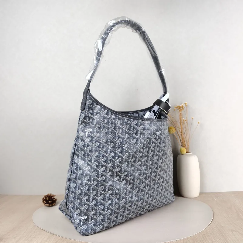 GOYARD Shoulder Bag Boheme Hobo Grey ine Canvas Small 43 × 14 × 27 cm — cover view 3 of 6