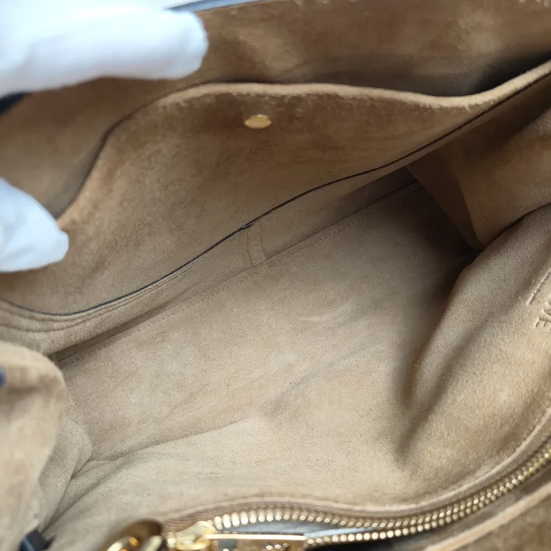 LOEWE Crossbody Baggate handbag Top Handle Bag Black Calfskin Small30 × 12 × 23.5 cm — detail view 2 of 12
