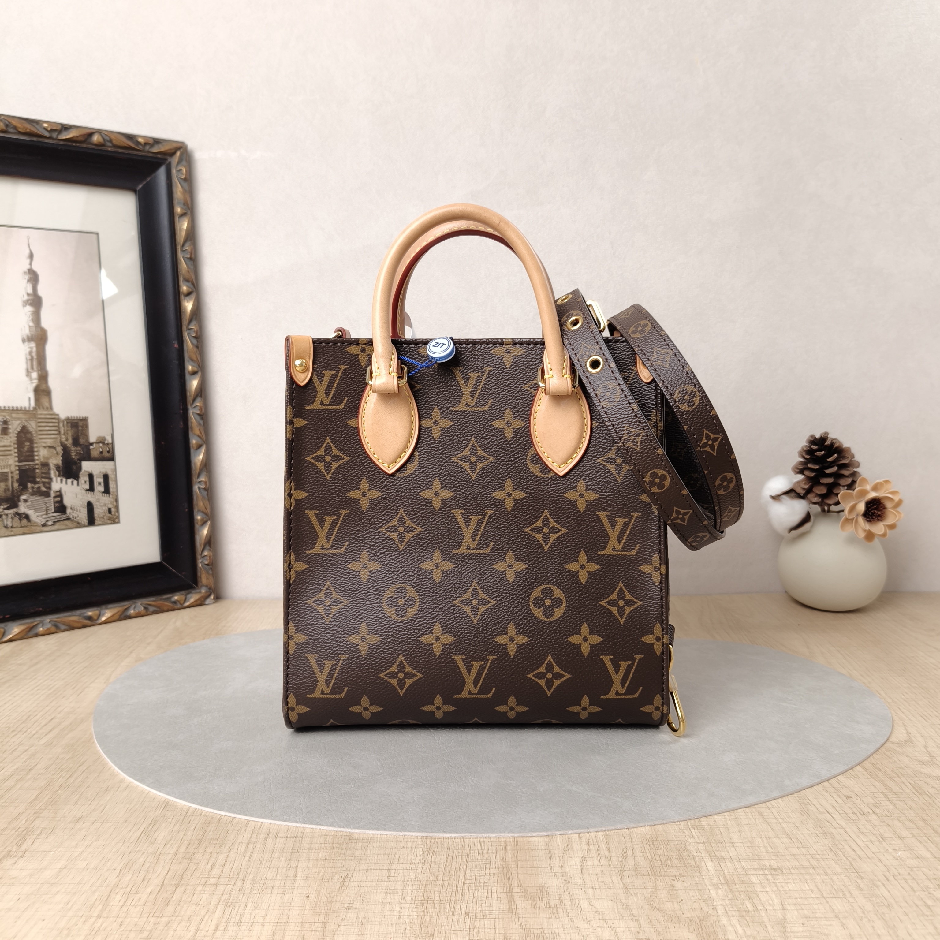 Louis Vuitton Crossbody Bag SAC PLAT BB BB Monogram PVCBB21.5 × 9 × 22 cm