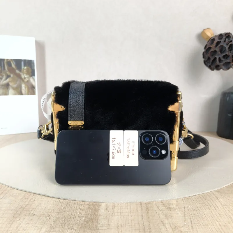 Louis Vuitton Crossbody Bag Side Trunk Box Black Small 19 × 7 × 12.5 cm — cover view 2 of 5