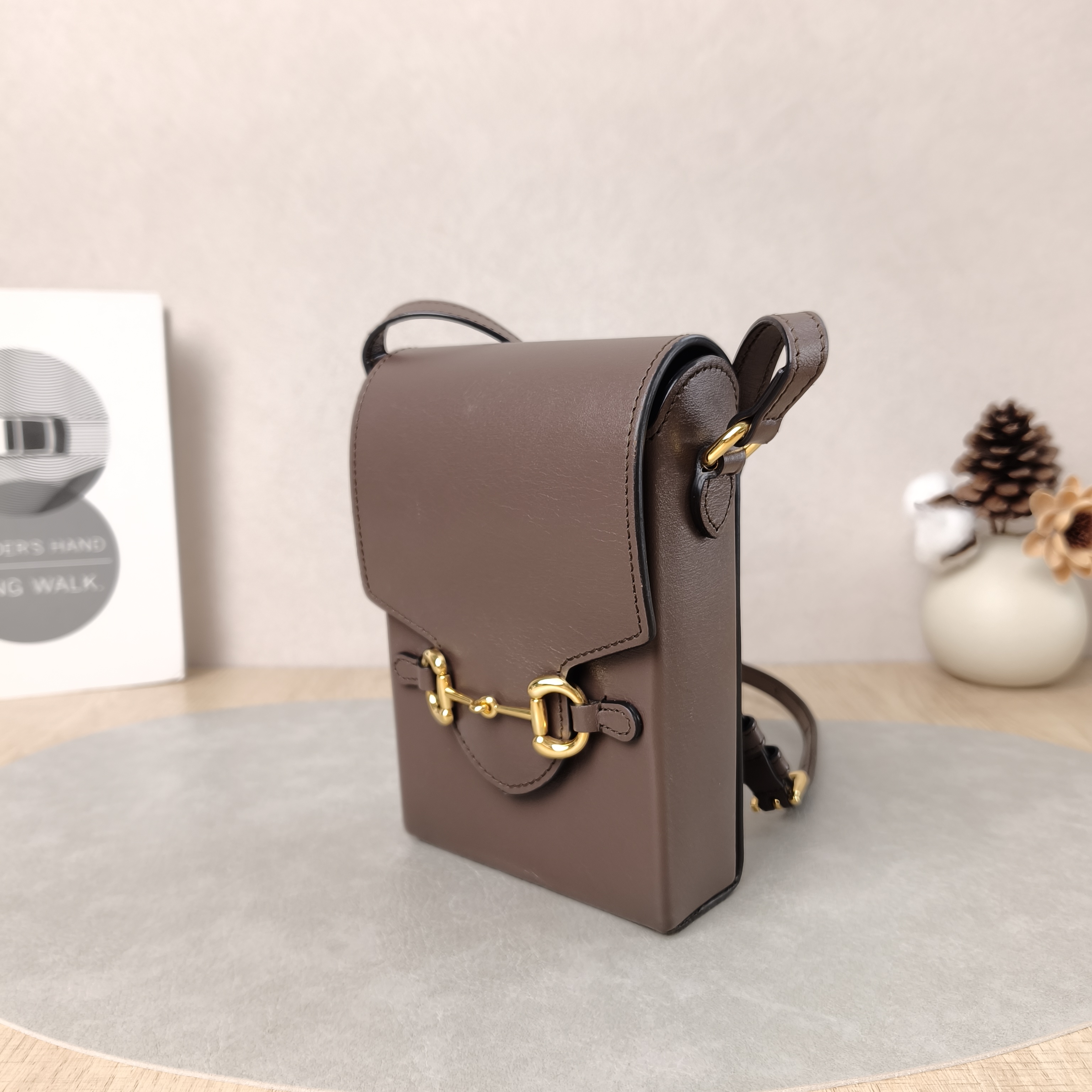 GUCCI Crossbody Bag Horsebit 1955Collection Mini Brown Calfskinmini11.5 × 4 × 17 cm — cover view 4 of 5
