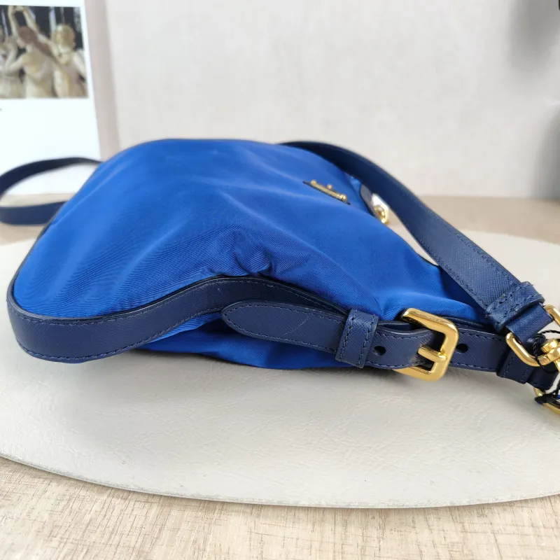 PRADA Crossbody Bag Messenger Bag Crossbody Bag Blue Nylon One Size 28 × 2 × 22 cm — detail view 10 of 10