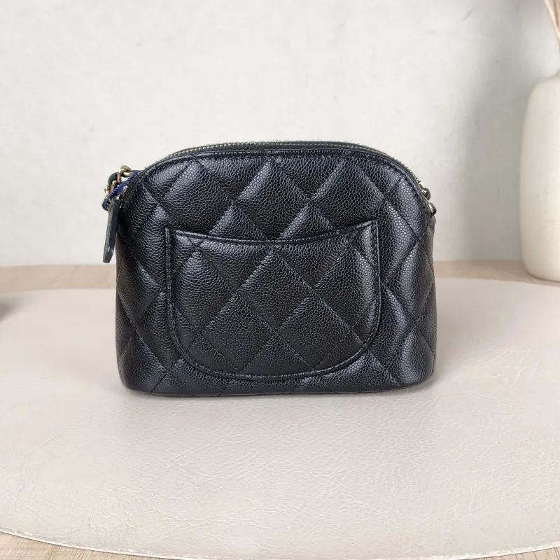 Chanel Crossbody Bag Chain Bag Black Grained Calfskin One Size 16 × 2.5 × 11 cm — cover view 5 of 6