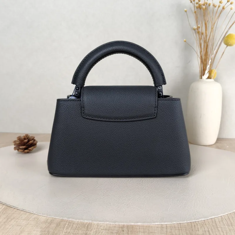 Louis Vuitton Crossbody Bag Capucines East West Black Calfskin Mini 22 × 8 × 12 cm — cover view 4 of 5