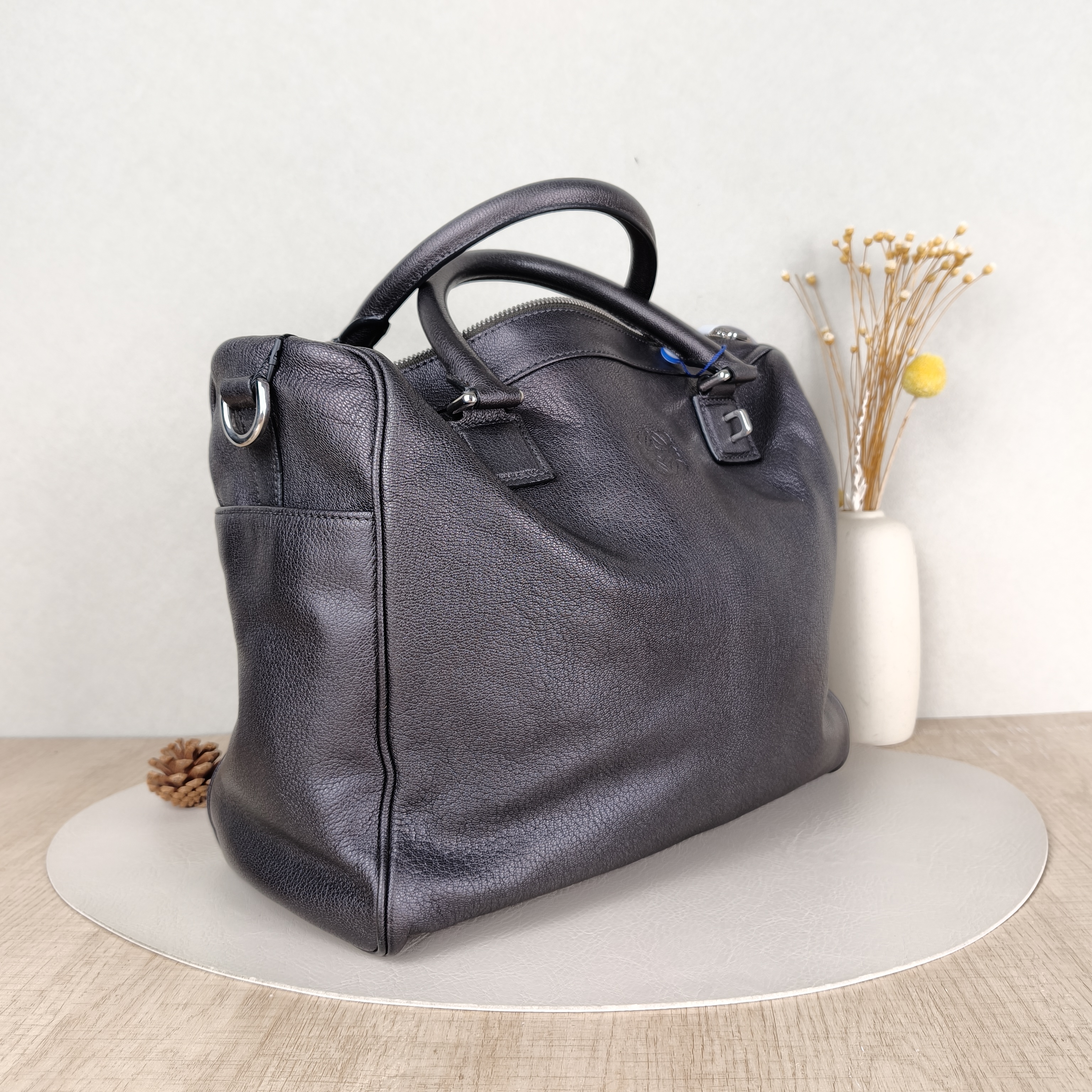 LOEWE Crossbody Bagamazona Collection Crossbody Bag Grey Lambskin One Size30 × 16 × 24 cm — cover view 5 of 5
