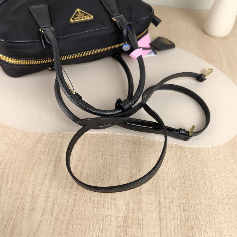 PRADA Top Handle Bag Black Nylon One Size 31 × 9 × 18 cm — detail view 2 of 13