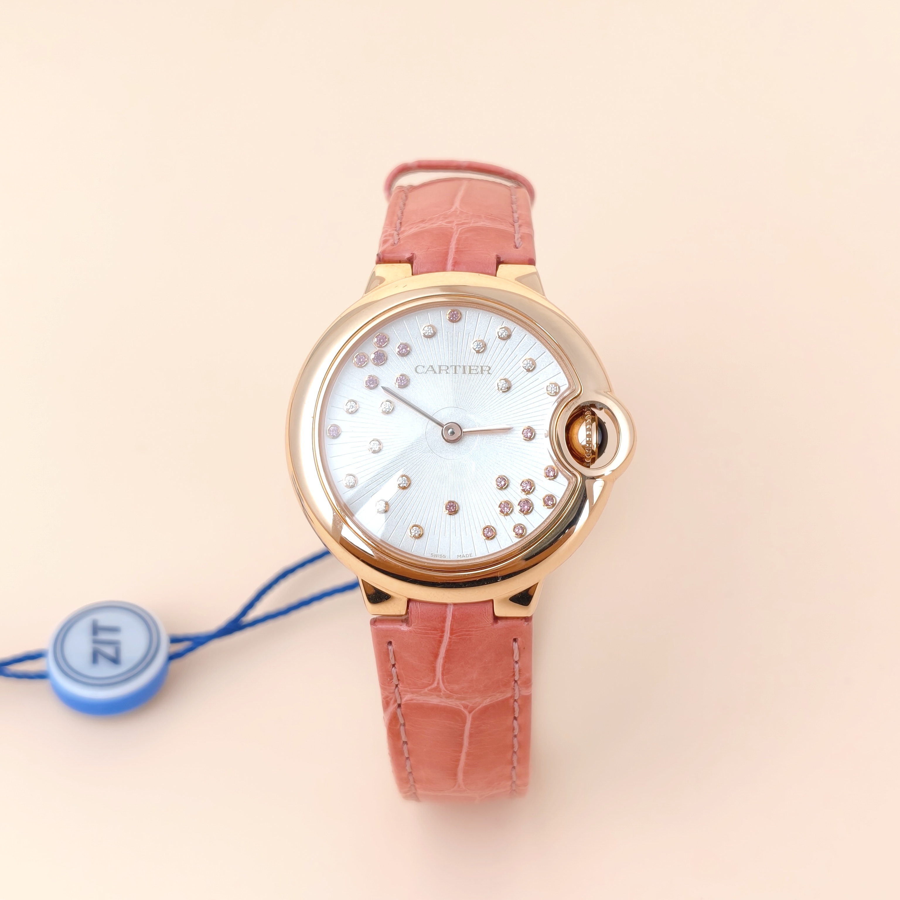 CARTIER Watch Ballon Bleu de Collection Watch White18KR ose Gold One Size33