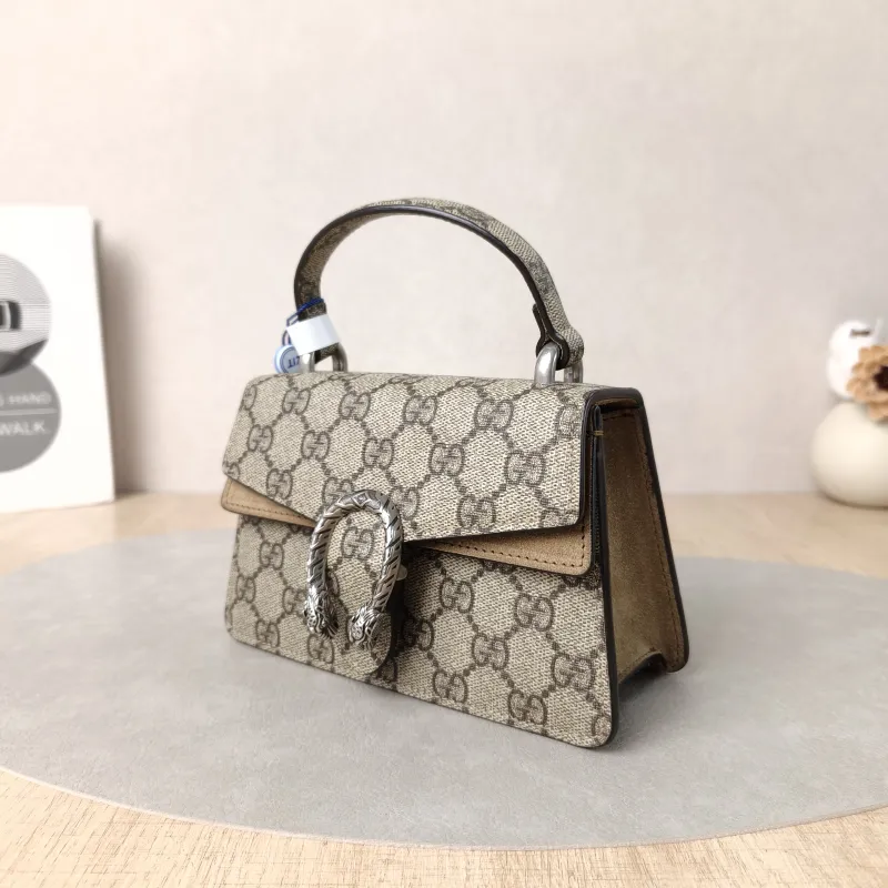GUCCI Top Handle Bag Dionysus Edition Monogram PVC Mini 18 × 6 × 12 cm — cover view 5 of 6