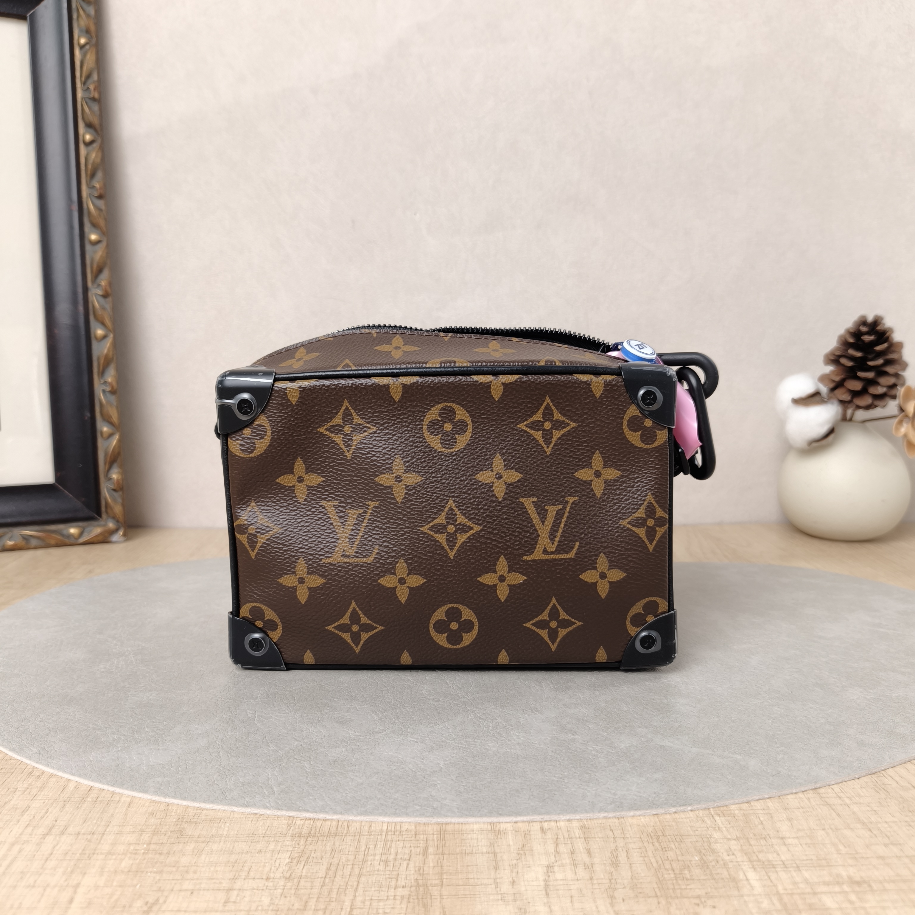 Louis Vuitton Crossbody Bag SOFT TRUNK Box Monogram PV Cmini18.5 × 8 × 13 cm