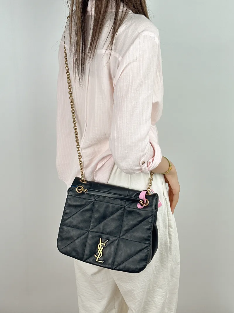 SAINT LAURENT Crossbody Bag Jamie 4.3 Chain Bag Black SL ambskin Medium 29 × 9.5 × 21 cm — on-model view 2 of 2