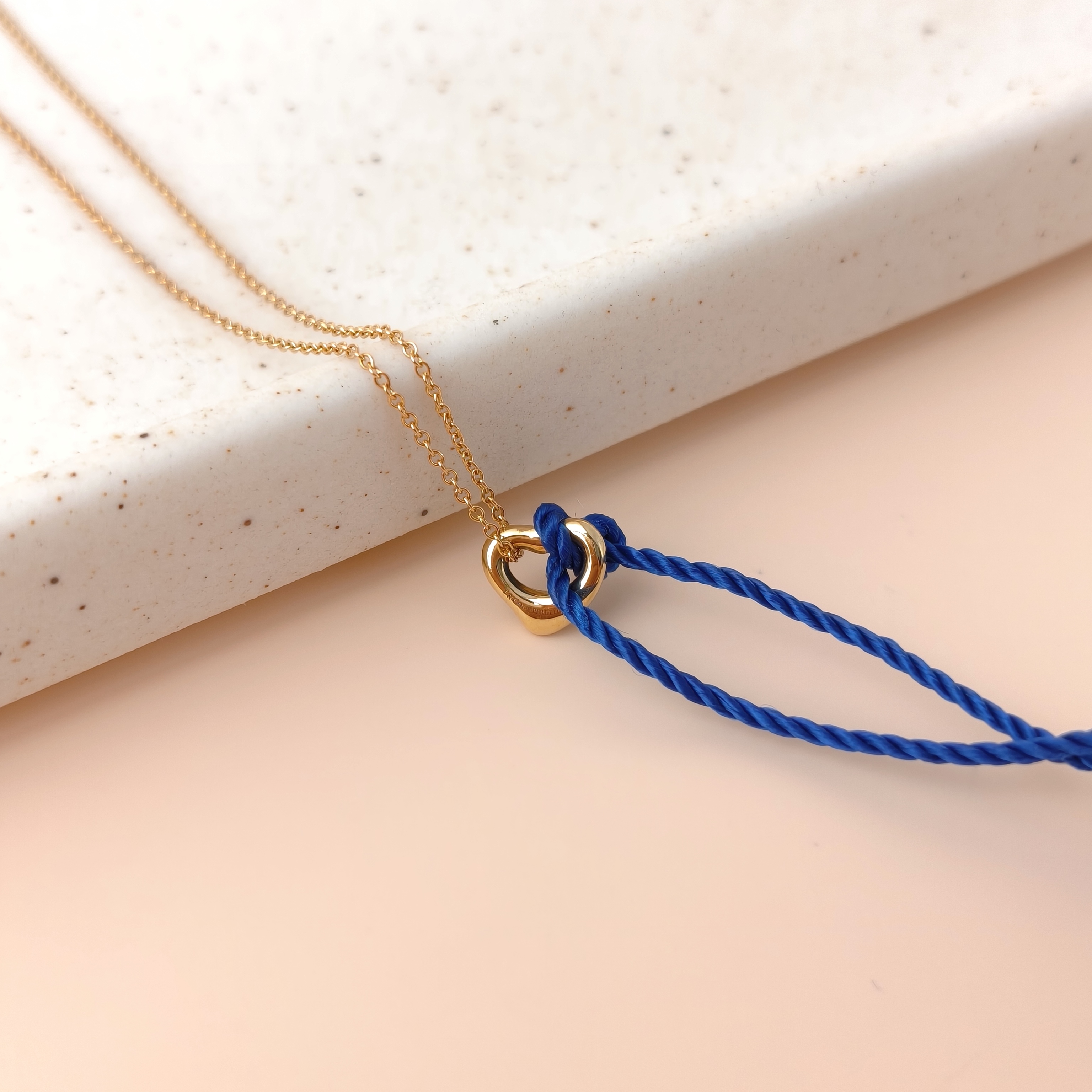 Tiffany&Co. Necklace Elsa Peretti Collection Open Heart Necklace Yellow Gold 18KY ellow Gold One Size40cm — cover view 5 of 8