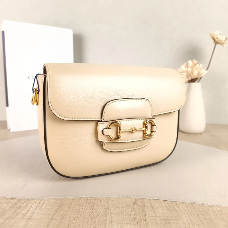 GUCCI Crossbody Bag Horsebit 1955 Horsebit Small Beige Calfskin Small 20.5 × 5 × 14.5 cm — cover view 4 of 6