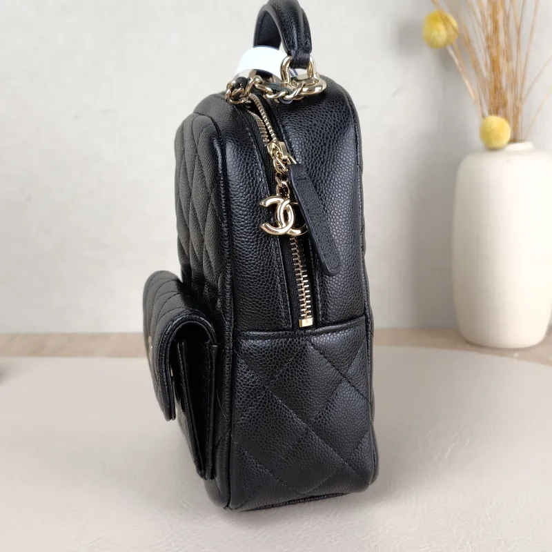 Chanel Backpack mini Backpack Collection Black Grained Calfskin One Size 13 × 9 × 18 cm — detail view 12 of 13