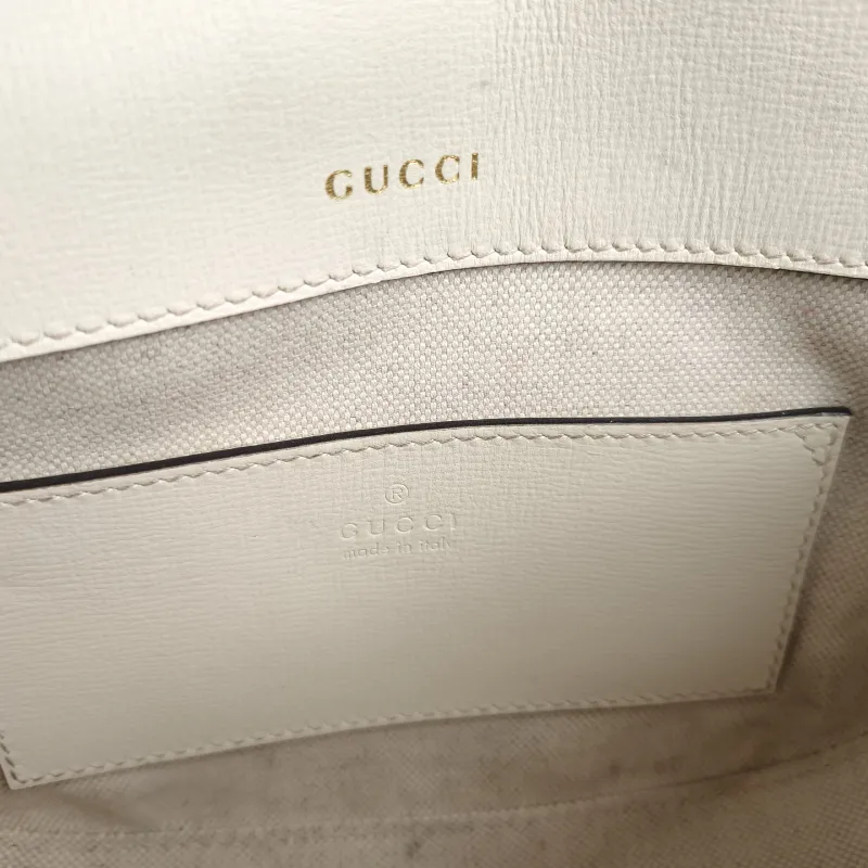 GUCCI Crossbody Bag Horsebit 1955 Horsebit Small White Calfskin Small 20.5 × 5 × 14.5 cm — detail view 4 of 11