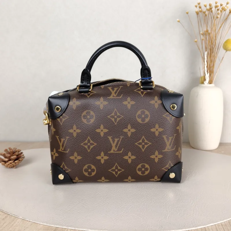 Louis Vuitton Crossbody Bag Petite Malle Souple Box Black PVC One Size 20 × 7.5 × 14 cm — cover view 5 of 6