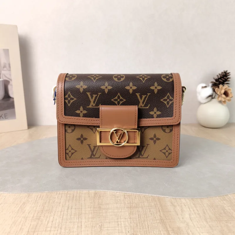 Louis Vuitton Crossbody Bag Dauphine Monogram PVC Mini 20 × 9 × 15 cm