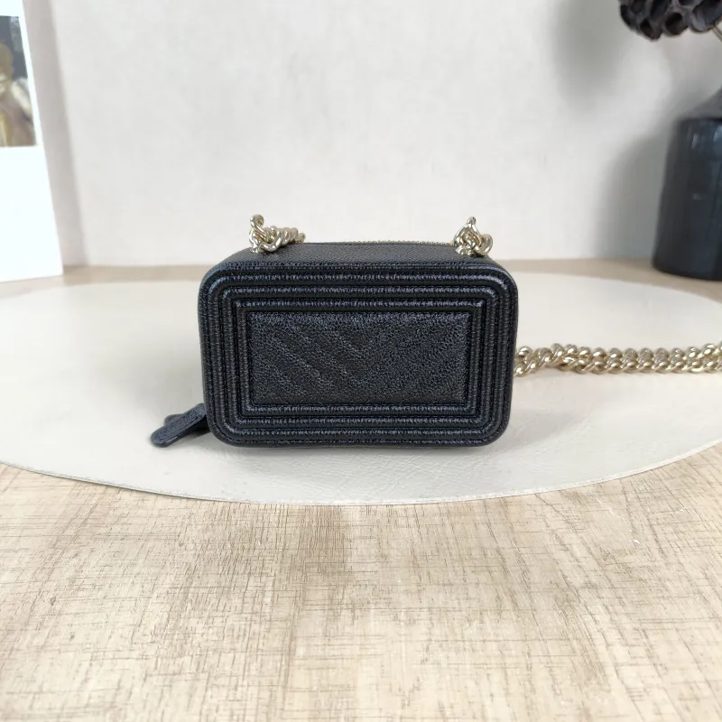 Chanel Crossbody Bag le boy Crossbody Bag Black Calfskin One Size 11 × 4 × 7 cm 32 — cover view 6 of 6
