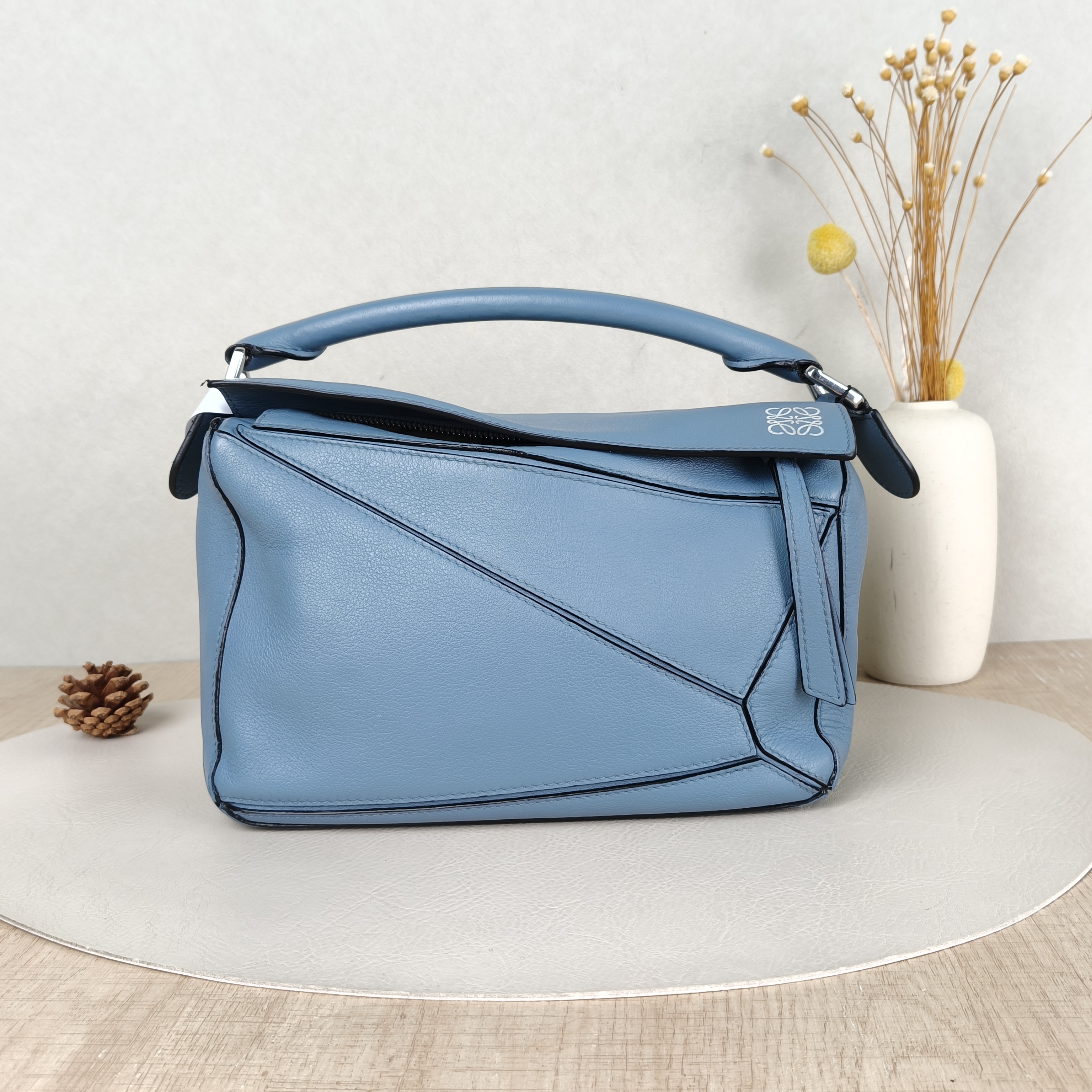 LOEWE Crossbody Bag Puzzle Blue CC alfskin Small24 × 10.5 × 16.5 cm