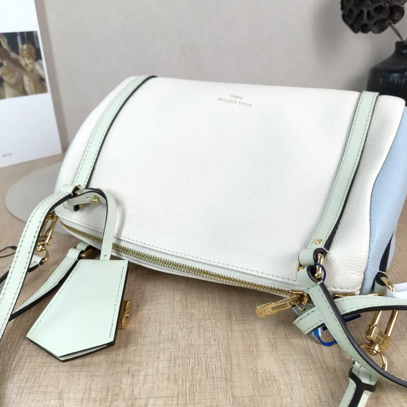 Louis Vuitton Shoulder Bag EXPRESS Shoulder Bag White · Blue Green Calfskin Small 26 × 13.5 × 17 cm — detail view 3 of 11