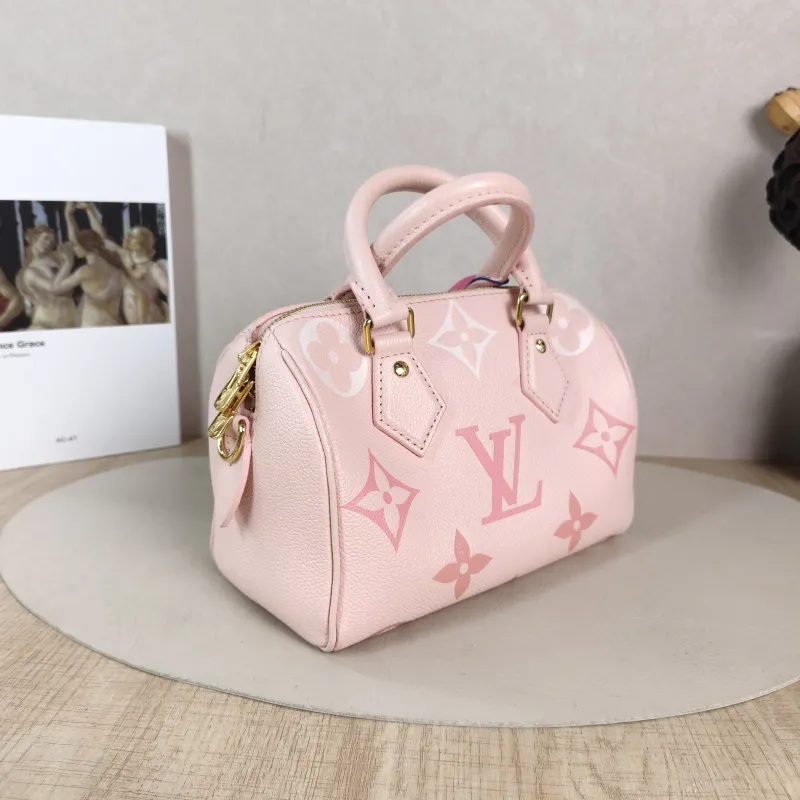 Louis Vuitton Crossbody Bag Speedy20 Pink Empreinte Embossed Calfskin Small 20.5 × 12 × 13.5 cm — cover view 2 of 6