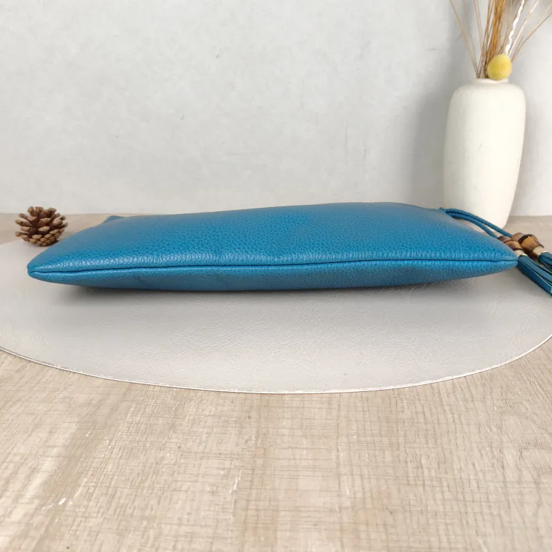GUCCI Clutch Clutch Blue Calfskin One Size34*21 — cover view 4 of 5