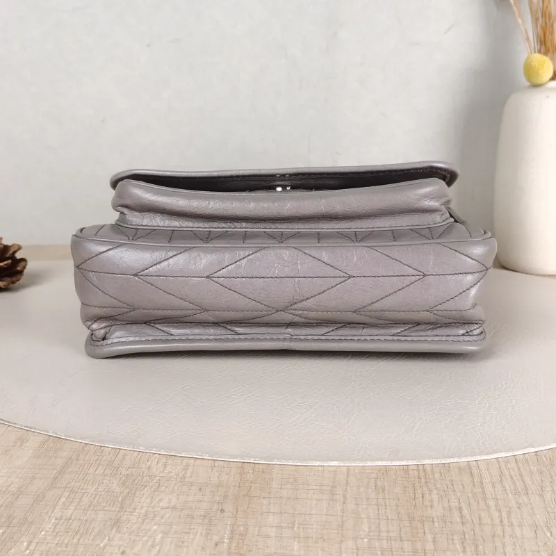 Miumiu Crossbody Bag Crossbody Bag Grey Calfskin One Size 21 × 7 × 17 cm — cover view 2 of 5