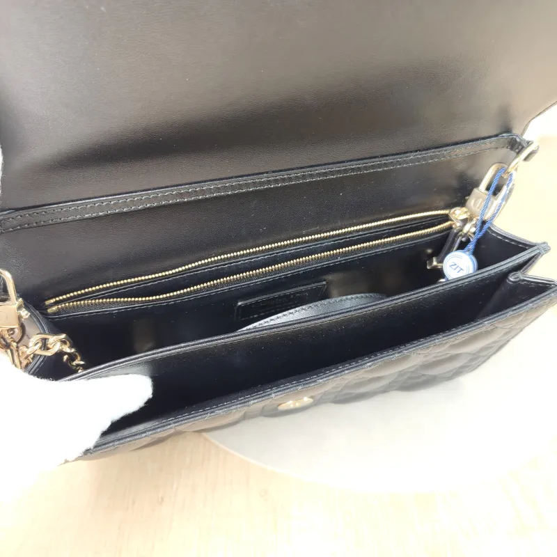 DIOR Crossbody Bag My Chain Bag Black Lambskin One Size 24 × 6.5 × 15 cm — detail view 2 of 14