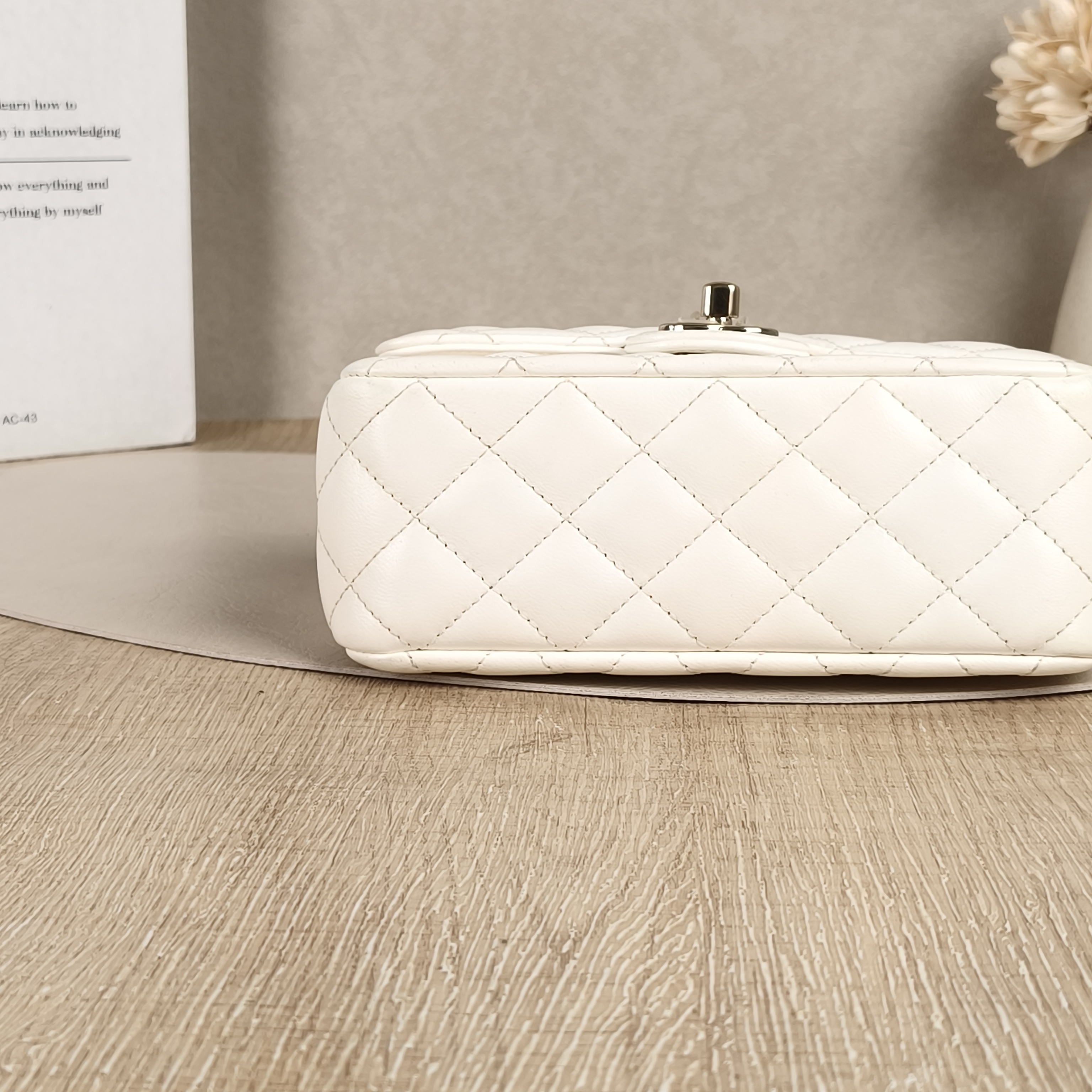 Chanel cf mini White Lambskin Microchip Edition · Dust Bag · Box · 18 × 7.5 × 12 cm — cover view 9 of 9