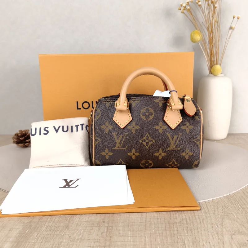 Louis Vuitton Crossbody Bag Speedy Nano Shoulder Strap PVC nano 16 × 7.5 × 10 cm — cover view 3 of 6