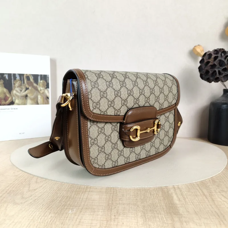 GUCCI Shoulder Bag Horsebit 1955 Horsebit Medium Monogram PVC Medium25 × 8 × 18 cm — cover view 3 of 5