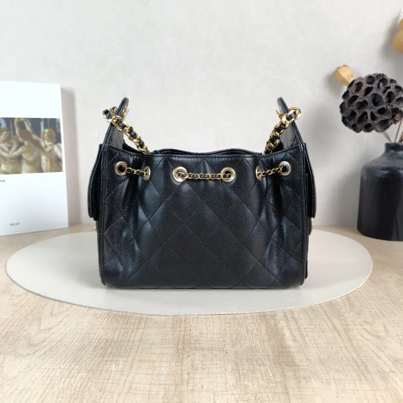 Chanel Shoulder Bag 25Bag Black Grained Calfskin Mini 20 × 12.5 × 22 cm — cover view 2 of 5