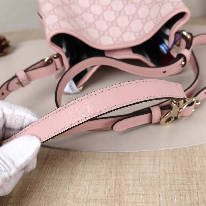 GUCCI Crossbody Bag GG Emblem Pink PVC Small 19 × 11 × 18 cm — detail view 2 of 10
