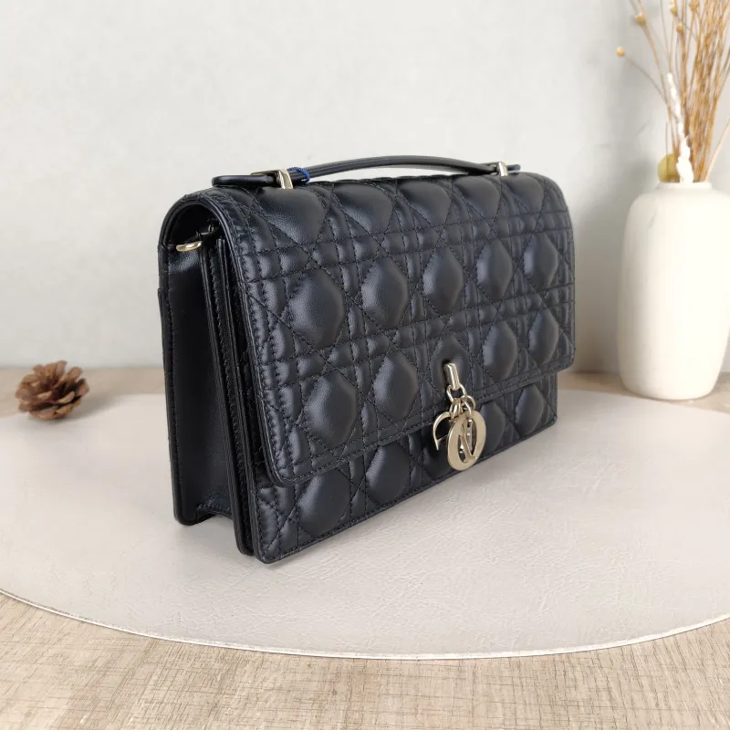 DIOR Crossbody Bag My Chain Bag Black Lambskin24 × 6.5 × 15 cm — cover view 4 of 5