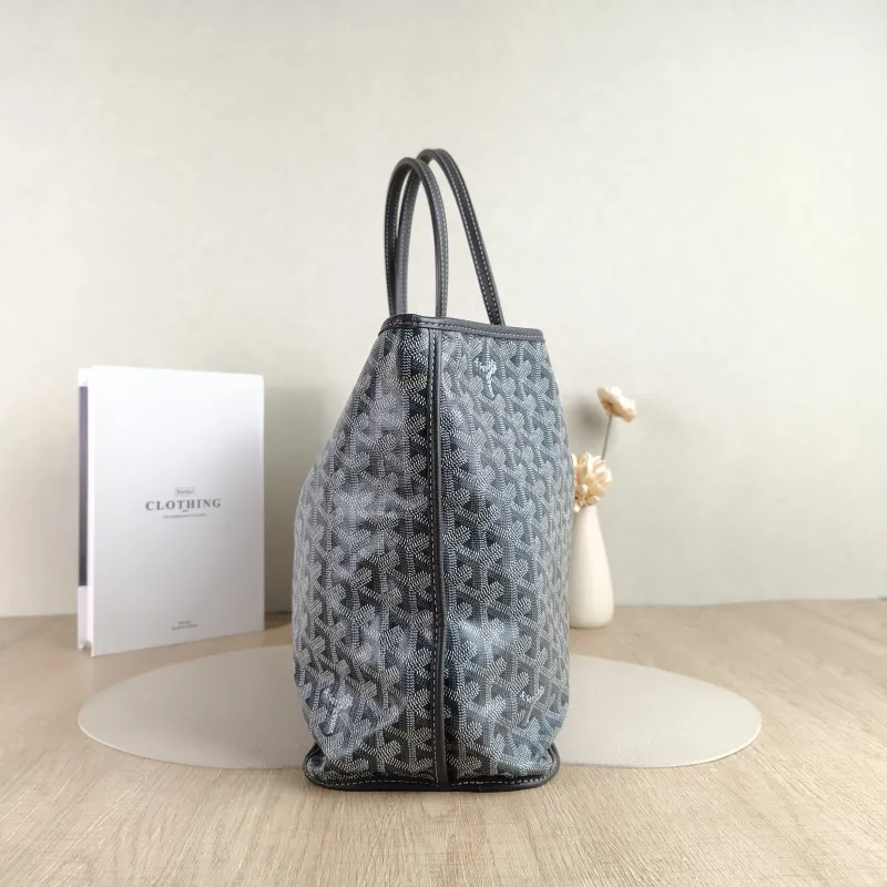 GOYARD Shoulder Bag SAINT LOUIS Shopping Tote Grey PVC Small 34 × 15 × 28 cm — detail view 5 of 10