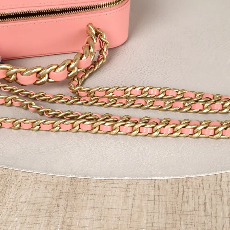 Chanel Crossbody Bag Box Crossbody Bag Pink Lambskin One Size 17 × 7 × 12.5 cm — detail view 5 of 12