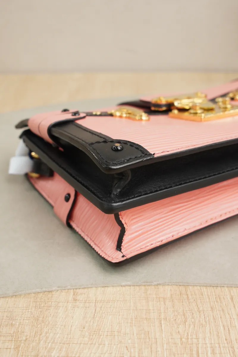 Louis Vuitton Box Pink Embossed Calfskin · Shoulder Strap · 22.5 × 6 × 15 cm — cover view 5 of 7