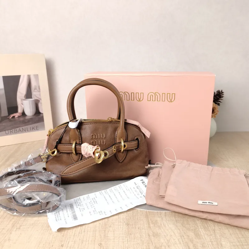Miumiu Top Handle Bag Aventure Top Handle Bag SL ambskin Mini 21 × 8 × 13.2 cm — cover view 3 of 6