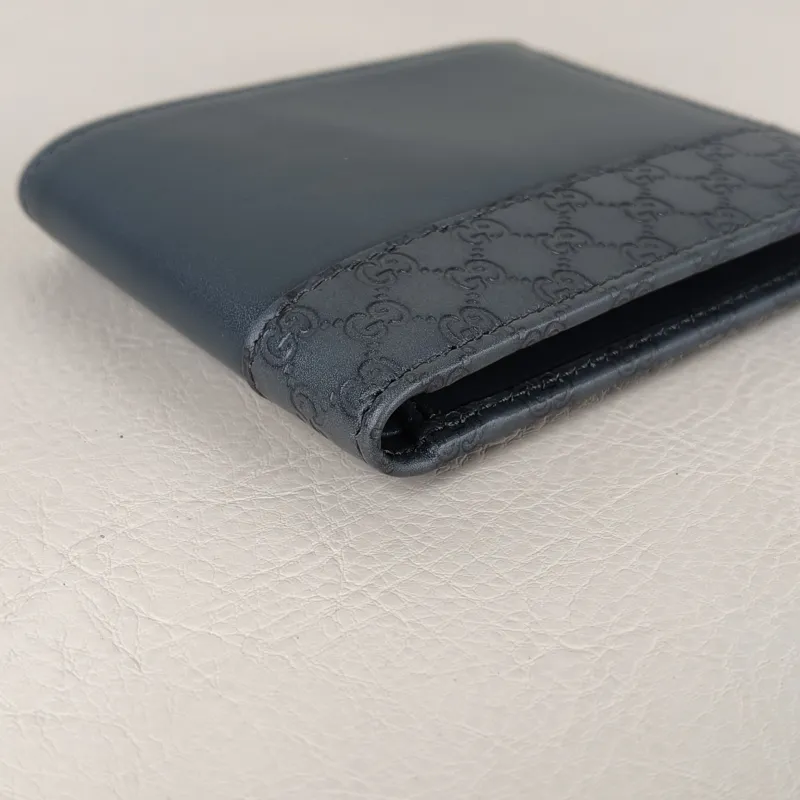 GUCCI Wallet Wallet Grey Calfskin One Size11 × 1 × 9 cm — detail view 6 of 12