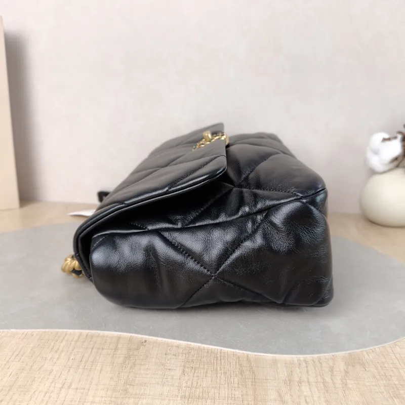 Chanel Crossbody Bag 19Bag Black SL ambskin Medium 30 × 10 × 20 cm — detail view 3 of 14