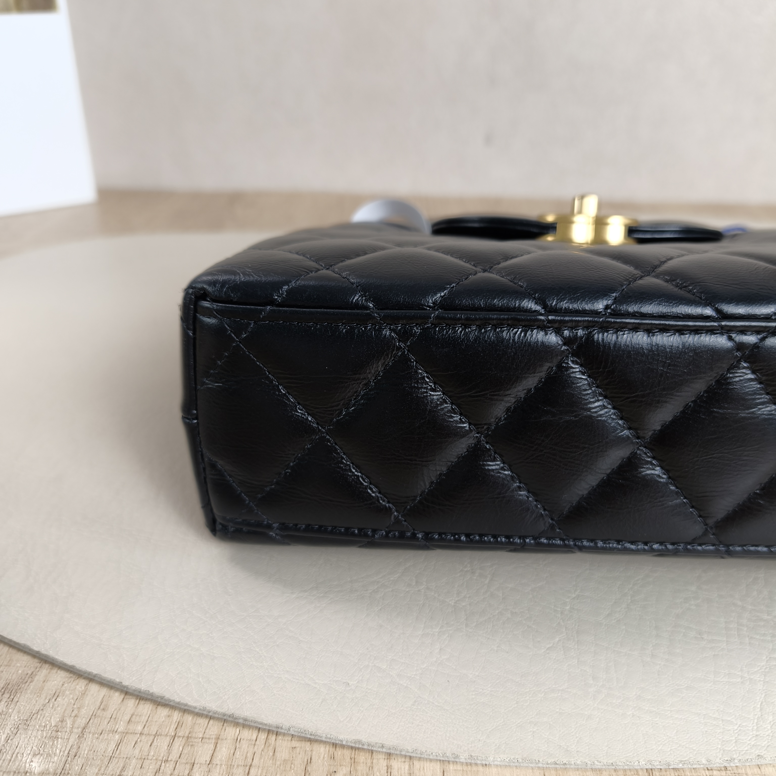 Chanel Shoulder Bag Kelly Black Calfskin Small19 × 7 × 13 cm — cover view 2 of 12